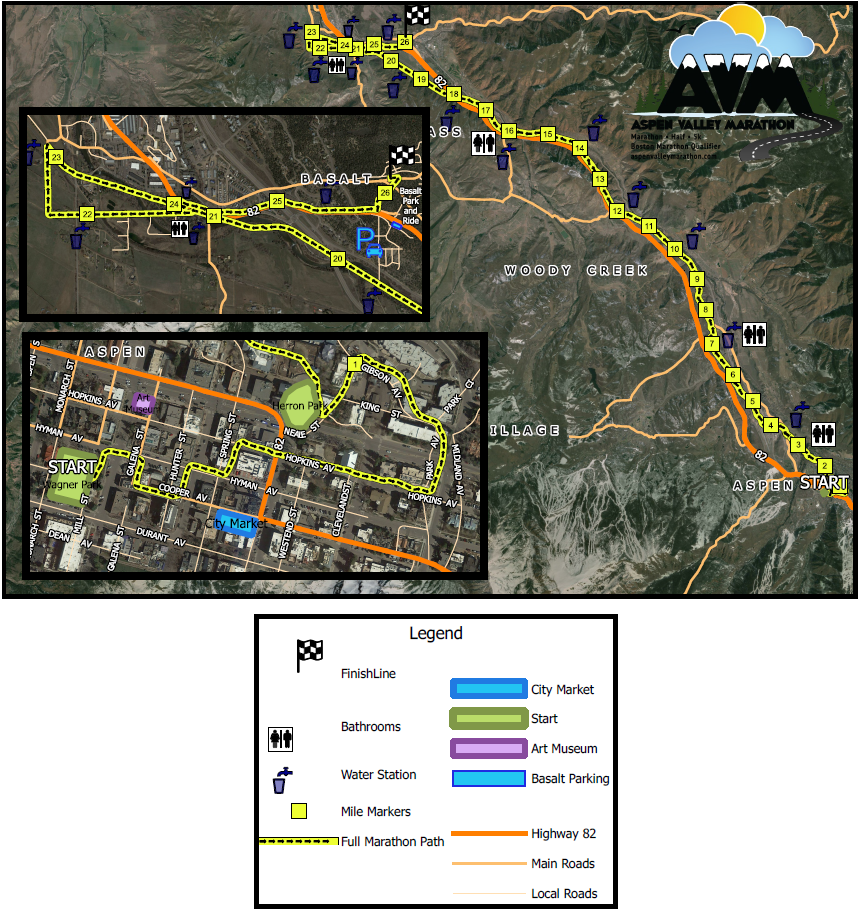 Course Maps Aspen Valley Marathon Colorado Marathon