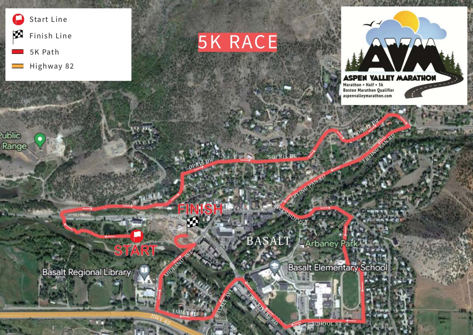 Course Map ASPEN VALLEY MARATHON