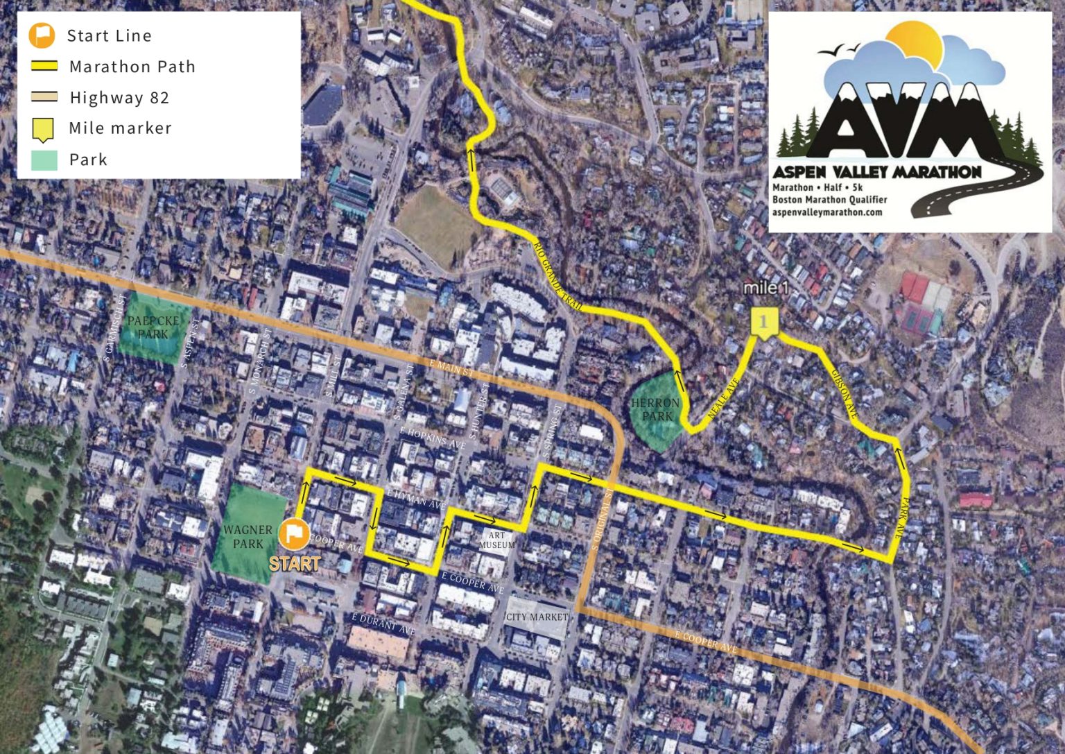 Course Map ASPEN VALLEY MARATHON